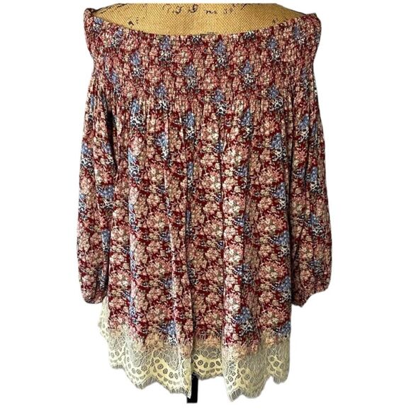 Anthropologie Vanessa Virginia Quarter Sleeve Off Shoulder Blouse - Picture 5 of 8